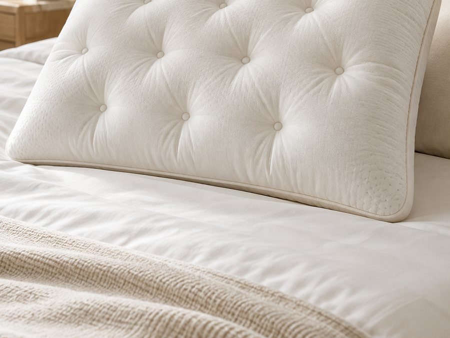 Tufted Upholstered Latex Pillow